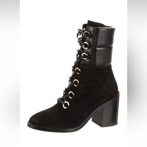 Stuart Weitzman suede and leather boot
